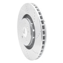 R1 2009-2015 Cadillac CTS Front Right Drilled & Slotted Silver Brake Rotor