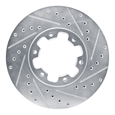 R1 96-04 Infiniti QX4 Front Right Drilled & Slotted Silver Brake Rotor
