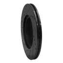 R1 17-22 Hyundai Ioniq Front Right Drilled & Slotted Black Brake Rotor