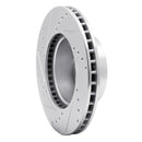 R1 82-86 BMW 735I Front Right Drilled & Slotted Silver Brake Rotor