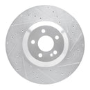 R1 17-23 Mercedes-Benz E43 AMG Rear Right Drilled & Slotted Silver Brake Rotor