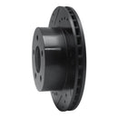 R1 91-94 Ford Crown Victoria Front Left Drilled & Slotted Black Brake Rotor