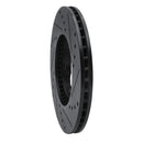 R1 92-98 Acura TL Front Left Drilled & Slotted Black Brake Rotor