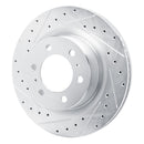 R1 22-25 Lexus LX600 Front Drilled & Slotted Silver Brake Rotor Set