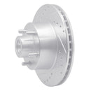 R1 70-72 Dodge Charger Front Left Drilled & Slotted Silver Brake Rotor