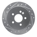 R1 98-05 Mercedes-Benz ML350 Rear Left Drilled & Slotted Silver Brake Rotor