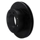 R1 03-08 Dodge Ram 2500 Front Left Drilled & Slotted Black Brake Rotor