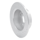 R1 1979-1981 Nissan Maxima Rear Left Drilled & Slotted Silver Brake Rotor
