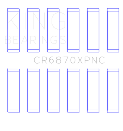 King Engine Bearings Nissan VR38DETT pMaxKote Performance Con Rod Bearing Set - Size STD