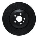 R1 21-25 Jaguar F-Pace Front Right Drilled & Slotted Black Brake Rotor
