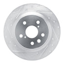 R1 21-25 Lexus RC350 Rear Drilled & Slotted Silver Brake Rotor Set