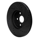 R1 08-19 Pontiac Vibe Front Left Drilled & Slotted Black Brake Rotor
