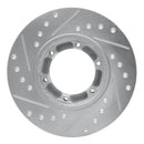 R1 71-83 Renault Lecar Front Right Rear Right Drilled & Slotted Silver Brake Rotor