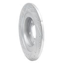 R1 98-05 Buick Park Avenue Rear Right Drilled & Slotted Silver Brake Rotor