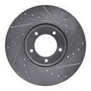 R1 71-97 Jaguar XJRS Front Drilled & Slotted Silver Brake Rotor Set