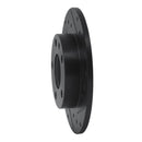R1 02-06 Audi A4 Quattro Rear Right Drilled & Slotted Black Brake Rotor
