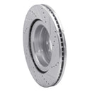 R1 06-09 Land Rover Range Rover Front Left Drilled & Slotted Silver Brake Rotor
