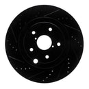 R1 18-24 Subaru WRX Front & Rear Drilled & Slotted Black Brake Rotor Set