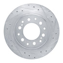 R1 22-25 Lexus LX600 Front & Rear Drilled & Slotted Silver Brake Rotor Set