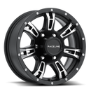 Raceline 840 Arsenal 15x6in / 6x139.7 BP / 0mm Offset / 4.25mm Bore - Black & Machined Wheel
