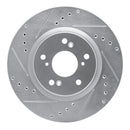 R1 12-16 Honda CR-V Front Drilled & Slotted Silver Brake Rotor Set