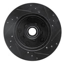 R1 1982-1995 Buick Regal Front Left Drilled & Slotted Black Brake Rotor