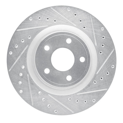 R1 07-10 Chevrolet COBALT Front Right Drilled & Slotted Silver Brake Rotor