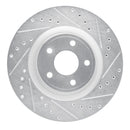R1 07-10 Chevrolet COBALT Front Right Drilled & Slotted Silver Brake Rotor