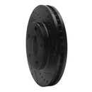 R1 1990-1997 Buick LeSabre Front Right Drilled & Slotted Black Brake Rotor