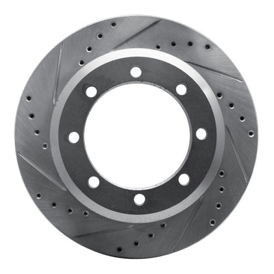 R1 05-12 Ford F-350 Super Duty 2WD Rear Left Drilled & Slotted Silver Brake Rotor