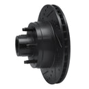 R1 79-91 Ford LTD Front Left Drilled & Slotted Black Brake Rotor