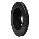 R1 90-92 Ford Taurus SHO Rear Right Drilled & Slotted Black Brake Rotor