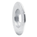 R1 17-25 Hyundai Nexo Rear Left Drilled & Slotted Silver Brake Rotor