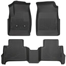 Husky Liners 15-22 GM Colorado/Canyon Double Cab WeatherBeater Front & 2nd Row Floor Liners - Black