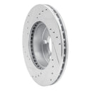 R1 95-97 Ford Crown Victoria Front Right Drilled & Slotted Silver Brake Rotor