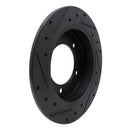R1 83-98 Chevrolet Tracker Front Right Drilled & Slotted Black Brake Rotor