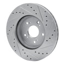 R1 10-15 Honda Accord Crosstour Front & Rear Drilled & Slotted Silver Brake Rotor Set