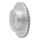 R1 86-88 Mazda RX-7 Front Right Drilled & Slotted Silver Brake Rotor