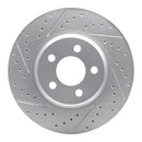 R1 17-19 Jaguar F-Pace Front Left Drilled & Slotted Geo-Carbon Rotor