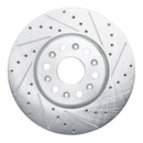 R1 17-25 Buick Enclave Front & Rear Drilled & Slotted Silver Brake Rotor Set
