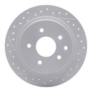 R1 02-25 Nissan Juke Rear Left Drilled & Slotted Geo-Carbon Rotor