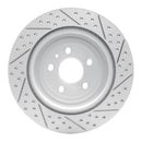 R1 13-19 Ford Explorer Rear Left Drilled & Slotted Geo-Carbon Rotor