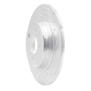 R1 12-20 Mercedes-Benz SLK250 Rear Right Drilled & Slotted Silver Brake Rotor