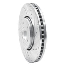 R1 05-14 Infiniti FX45 Front Right Drilled & Slotted Silver Brake Rotor