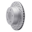 R1 90-99 Jeep Grand Cherokee Front Left Drilled & Slotted Geo-Carbon Rotor