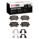 DFC 06-21 Audi S3 Rear Drilled & Slotted Geoperformance Rotors 5000 Advanced Brake Pads w/Hardware