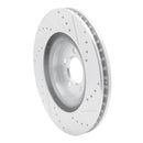 R1 11-14 Ford Mustang Front Drilled & Slotted Silver Brake Rotor Set