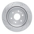 R1 19-25 Cadillac Escalade ESV Front & Rear Drilled & Slotted Silver Brake Rotor Set