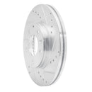 R1 03-05 Mazda 6 Front Right Drilled & Slotted Silver Brake Rotor
