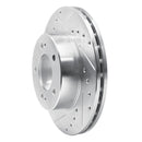 R1 83-89 Chrysler ConQuest Front Drilled & Slotted Silver Brake Rotor Set